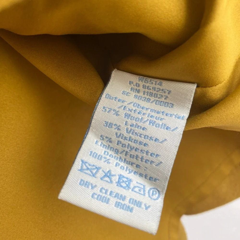 Boden Womens Kelly mustard A-Line Skater Skirt Sz 10 Wool Blend Lined Career - Picture 3 of 6